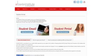 Baxter Institute Student Portal - Baxter Institute