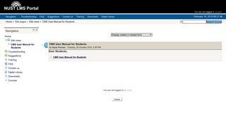 NUST LMS: CMS User Manual for Students