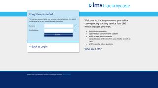Forgotten Password - LMS | Track My Case