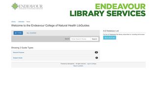 Home - Endeavour College of Natural Health Library Guides ...