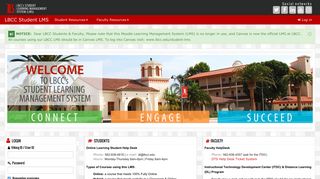 LBCC's Student Learning Management System (LMS)