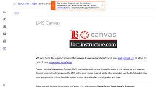 LMS Canvas: LBCC Student Technology Help Desk (STHD)