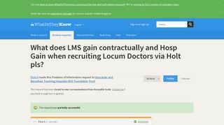 What does LMS gain contractually and Hosp Gain when recruiting ...