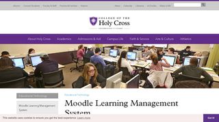 Moodle Learning Management System | College of the Holy Cross