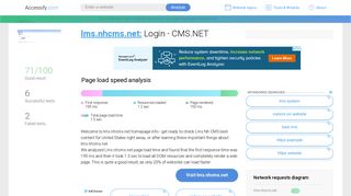 Access lms.nhcms.net. Login - CMS.NET