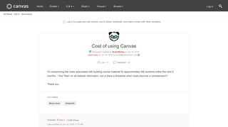 Cost of using Canvas | Canvas LMS Community