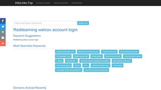 Redilearning welcov account login Search - InfoLinks.Top