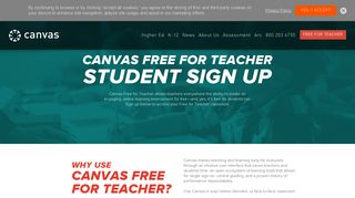 Student Sign Up | Free for Teacher- LMS Software | Canvas