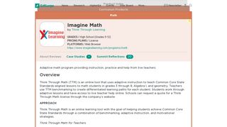 Imagine Math | Product Reviews | EdSurge