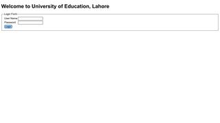 Welcome to University of Education Login