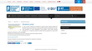 Students portal - Universiteti Europian i Tiranes