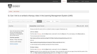 Can I link to or embed a Kanopy video in the Learning Management ...