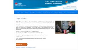 SLHD CEWD - Login to LMS - Sydney Local Health District