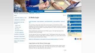 E-Media Login - University Library LMU - LMU Munich