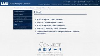 Email - Lincoln Memorial University