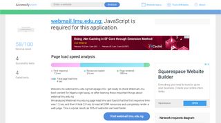 Access webmail.lmu.edu.ng. JavaScript is required for this application.