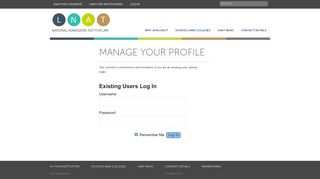 Manage your profile | LNAT