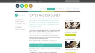 Dates and deadlines | LNAT
