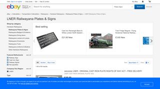 LNER Railwayana Plates & Signs | eBay