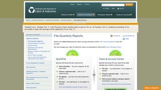 File Quarterly Reports - L&I - Access Washington