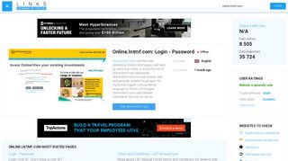 Visit Online.lntmf.com - Login - Password.