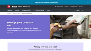 Manage your Load&Go card - Australia Post