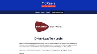 Driver LoadTrek Login - Printing and Manufacturing Postal Service by ...