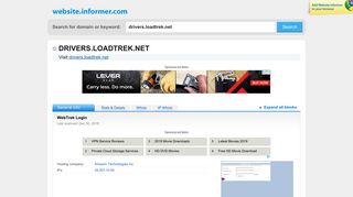 drivers.loadtrek.net at WI. WebTrek Login - Website Informer