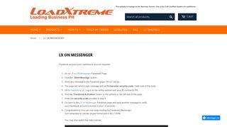 LX ON MESSENGER – LoadXtreme Loading Business PH