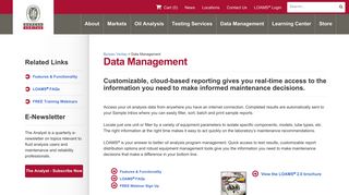 Oil Analysis Data Management, LOAMS   | Bureau Veritas - Analysts, Inc