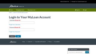 Login to Your MyLoan Account - Alberta Student Aid – MyLoan