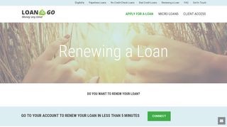 Online Loan Renewal: Personal Loans for Bad Credit | Loan & Go