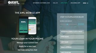 Online Direct Lender for Installment Loans - American Web Loan | AWL