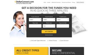 DollarConnect.com | Your source for short term loan solutions.