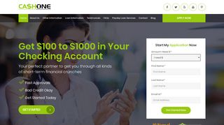 CashOne: Trusted Payday Loan Company For Online Cash Advance