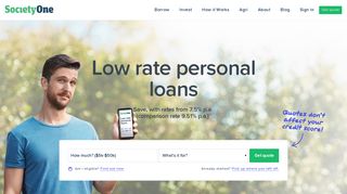 SocietyOne | Fast, Low Interest, Investor Funded Personal Loans