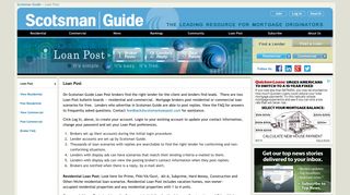 Loan Post - Scotsman Guide
