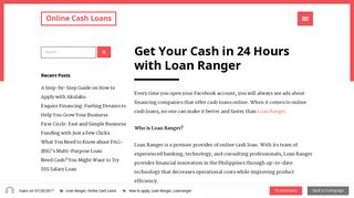 Get Your Cash in 24 Hours with Loan Ranger – Online Cash Loans