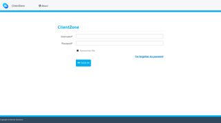 ClientZone - Log in