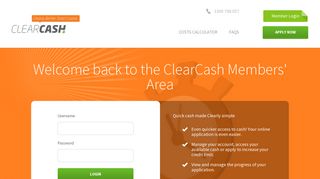 Members' Area - Login | ClearCash