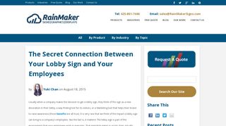 The Secret Connection Between Your Lobby Sign and Your Employees