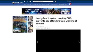 LobbyGuard system used by CMS prevents sex offenders - WSOC-TV