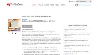 Loblaws: Get a FREE $25.00 Loblaws Gift Card - RedFlagDeals.com