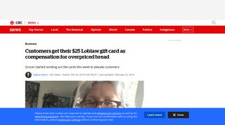 Customers get their $25 Loblaw gift card as compensation for ...