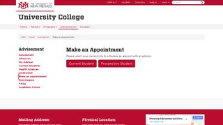 Make an Appointment :: University College | The University of New ...