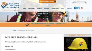 Building Trades Job Lists - Building Trades of Alberta