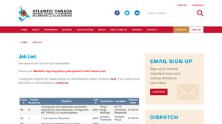 Job List – Atlantic Canada Regional Council of Carpenters, Millwrights ...