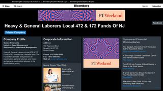Heavy & General Laborers Local 472 & 172 Funds of NJ: Company ...