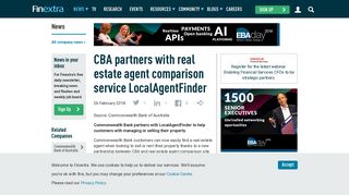 CBA partners with real estate agent comparison service LocalAgentFi...