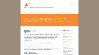 Local Authorities Pension Plan - Alberta Pensions Services Corporation